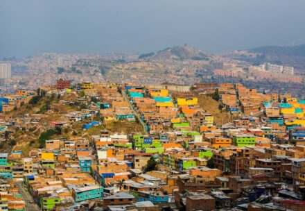 View of the city from afar