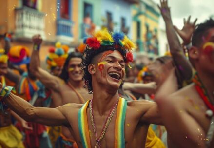 People Celebrating Festival in Colombia