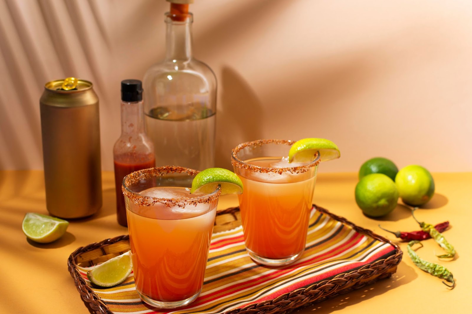 Spicy michelada beverage composition